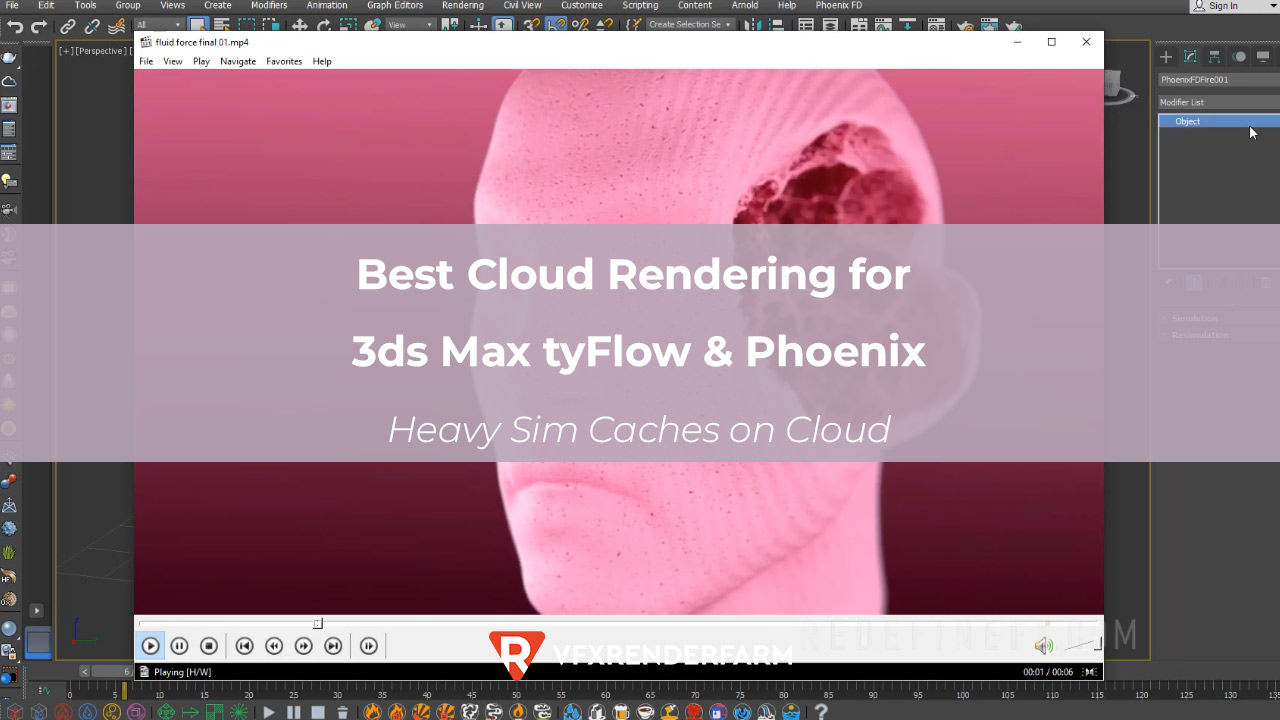 Best Cloud Rendering for 3ds Max tyFlow & Phoenix: Heavy Sim Caches on Cloud