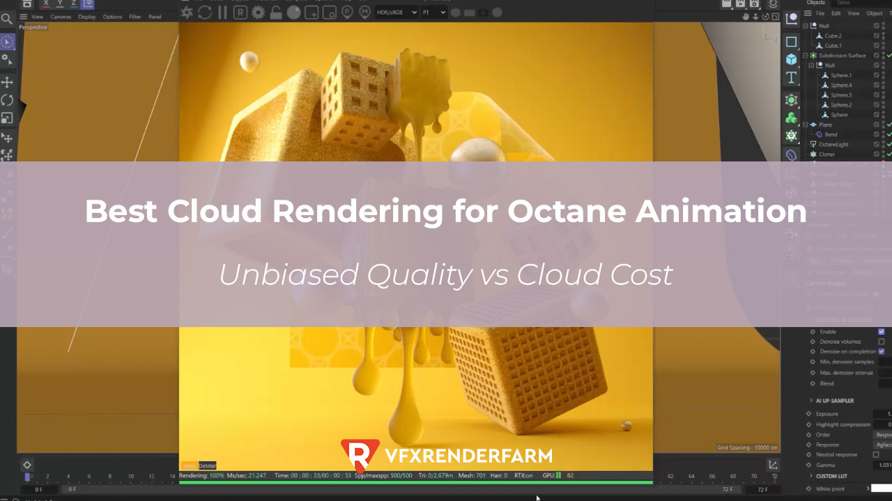 Best Cloud Rendering for Octane Animation: Unbiased Quality vs Cloud Cost Best Cloud Rendering for Octane Animation: Unbiased Quality vs Cloud Cost