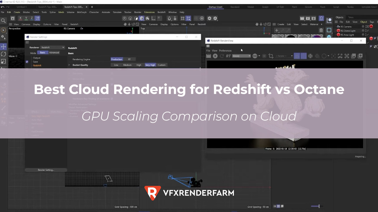 Best Cloud Rendering for Redshift vs Octane: GPU Scaling Comparison on Cloud Best Cloud Rendering for Redshift vs Octane: GPU Scaling Comparison on Cloud