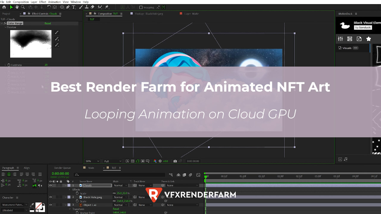Best Render Farm for Animated NFT Art: Looping Animation on Cloud GPU