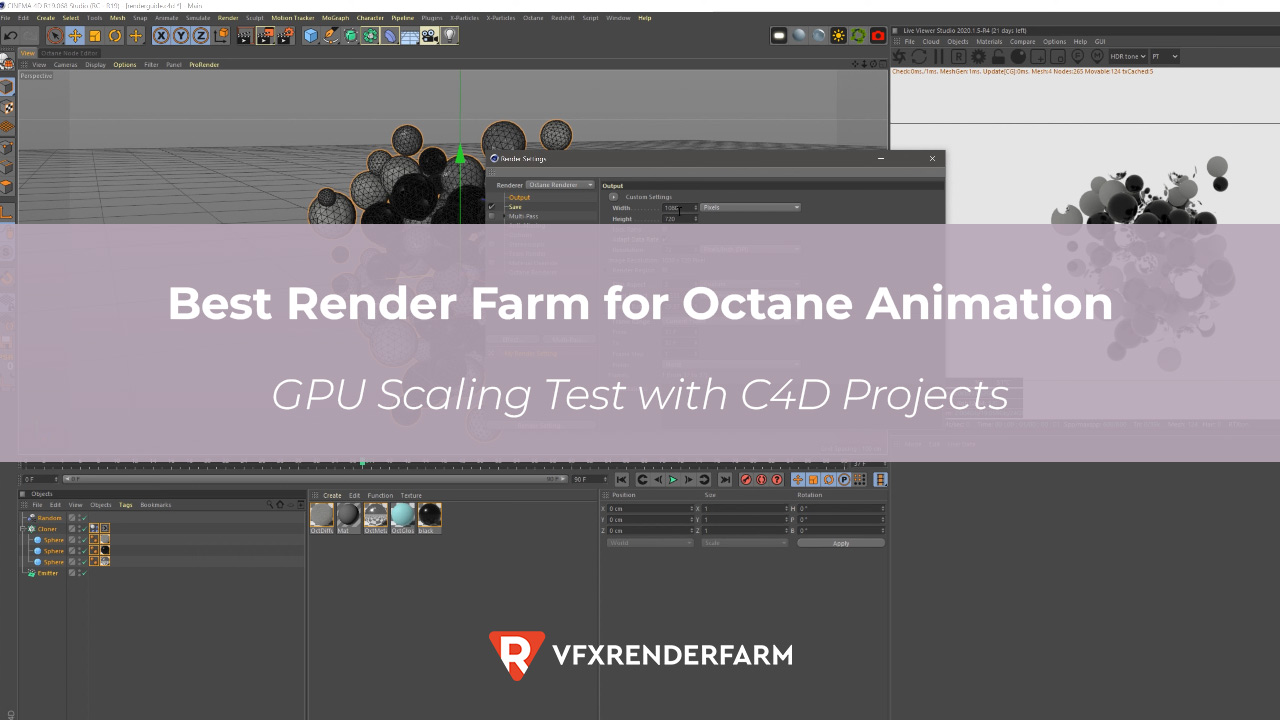 Best Render Farm for Octane Animation: GPU Scaling Test with C4D Projects